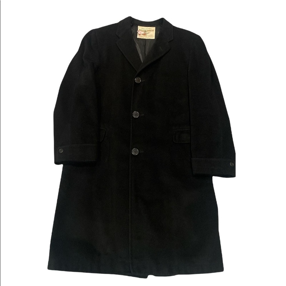 Dominic D. Bruzzi Grodins Men's 100% Cashmere Coat Black 38
